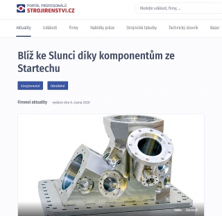 Článek v časopisu Strojírenství
