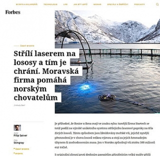 Střílí laserem na lososy a tím je chrání. Moravská firma pomáhá norským chovatelům